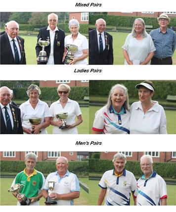 Winners/Runners Up - Scarborough Open  - Finals Day 2023 - Saturday 9th Sept